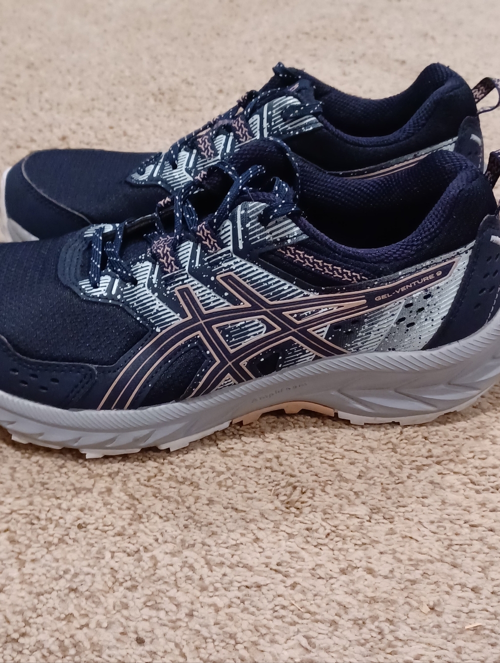 ASICS Gel-Venture 9 Women's Trail Running Shoe In Midnight/Fawn Size 7.5 - Picture 3 of 9